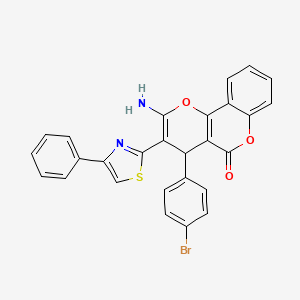 2-Amino-4-(4-bromophenyl)-3-(4-phenyl-1,3-thiazol-2-yl)-4H,5H-pyrano[3,2-c]chromen-5-one