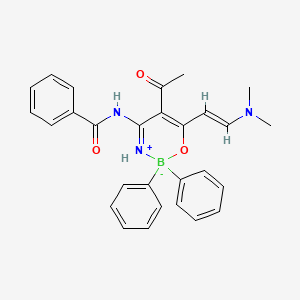 {N-[(4E)-2-Acetyl-1-(amino-kappan)-5-(dimethylamino)-3-(oxo-kappao)-1,4-pentadien-1-YL]benzamidato}(diphenyl)boron