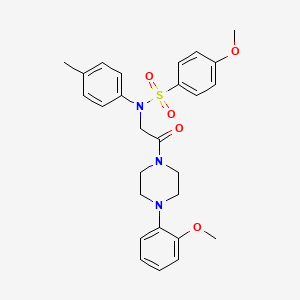 4-methoxy-N-{2-[4-(2-methoxyphenyl)piperazin-1-yl]-2-oxoethyl}-N-(4-methylphenyl)benzenesulfonamide