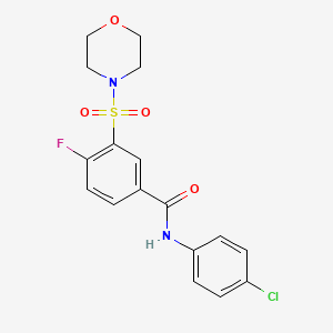 N-(4-chlorophenyl)-4-fluoro-3-(morpholin-4-ylsulfonyl)benzamide