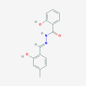 molecular formula C15H14N2O3 B11106908 2-hydroxy-N'-[(E)-(2-hydroxy-4-methylphenyl)methylidene]benzohydrazide 