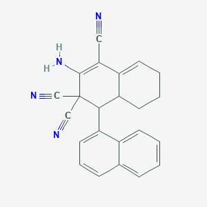 molecular formula C23H18N4 B11106951 3-amino-6,7,8,8a-tetrahydro-1,1'-binaphthalene-2,2,4(1H)-tricarbonitrile 