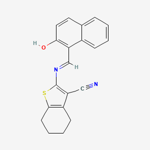 2-{[(E)-(2-hydroxynaphthalen-1-yl)methylidene]amino}-4,5,6,7-tetrahydro-1-benzothiophene-3-carbonitrile