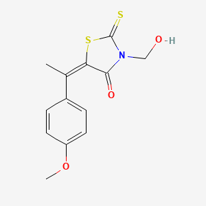 Thiazolidin-4-one, 3-hydroxymethyl-5-[1-(4-methoxyphenyl)ethylidene]-2-thioxo-