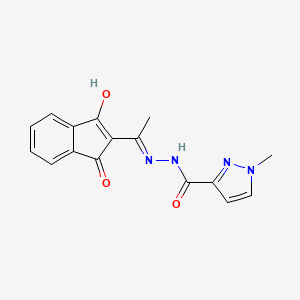 N'-[(1E)-1-(3-hydroxy-1-oxo-1H-inden-2-yl)ethylidene]-1-methyl-1H-pyrazole-3-carbohydrazide