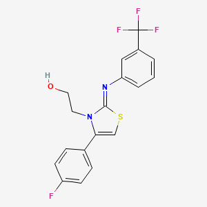 2-[(2Z)-4-(4-fluorophenyl)-2-{[3-(trifluoromethyl)phenyl]imino}-1,3-thiazol-3(2H)-yl]ethanol