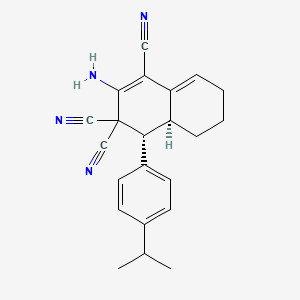 (4R,4aS)-2-amino-4-[4-(propan-2-yl)phenyl]-4a,5,6,7-tetrahydronaphthalene-1,3,3(4H)-tricarbonitrile