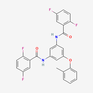 N,N'-[5-(2-methylphenoxy)-1,3-phenylene]bis(2,5-difluorobenzamide)