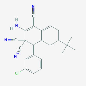 2-amino-6-tert-butyl-4-(3-chlorophenyl)-4a,5,6,7-tetrahydronaphthalene-1,3,3(4H)-tricarbonitrile