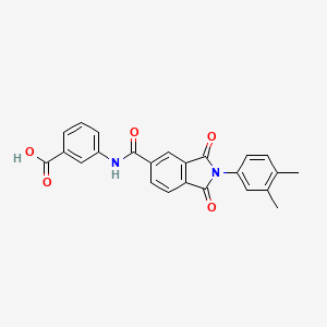 3-({[2-(3,4-dimethylphenyl)-1,3-dioxo-2,3-dihydro-1H-isoindol-5-yl]carbonyl}amino)benzoic acid