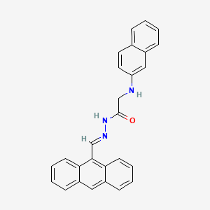 N'-[(E)-(Anthracen-9-YL)methylidene]-2-[(naphthalen-2-YL)amino]acetohydrazide