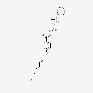 4-(Decyloxy)-N'-[(E)-[5-(morpholin-4-YL)furan-2-YL]methylidene]benzohydrazide