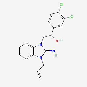 1-(3,4-dichlorophenyl)-2-[2-imino-3-(prop-2-en-1-yl)-2,3-dihydro-1H-benzimidazol-1-yl]ethanol