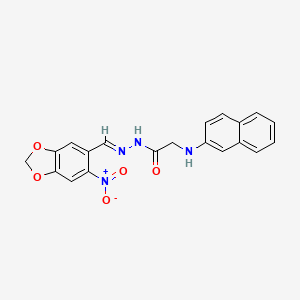 2-[(Naphthalen-2-YL)amino]-N'-[(E)-(6-nitro-2H-1,3-benzodioxol-5-YL)methylidene]acetohydrazide