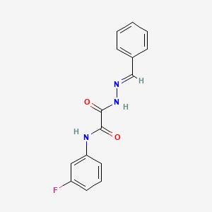 molecular formula C15H12FN3O2 B11107099 2-[(2E)-2-benzylidenehydrazinyl]-N-(3-fluorophenyl)-2-oxoacetamide 