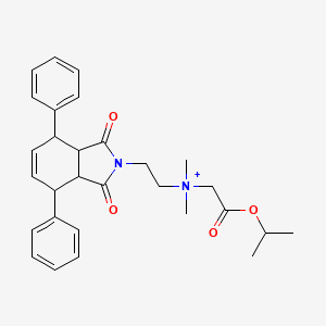 [2-(1,3-Dioxo-4,7-diphenyl-2,3,3A,4,7,7A-hexahydro-1H-isoindol-2-YL)ethyl]dimethyl[2-oxo-2-(propan-2-yloxy)ethyl]azanium