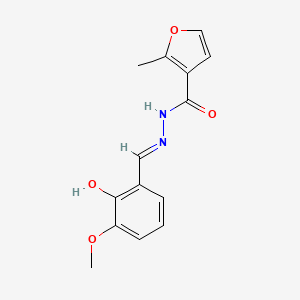 N'-[(E)-(2-hydroxy-3-methoxyphenyl)methylidene]-2-methylfuran-3-carbohydrazide