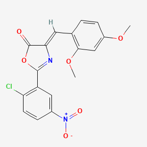 (4Z)-2-(2-chloro-5-nitrophenyl)-4-(2,4-dimethoxybenzylidene)-1,3-oxazol-5(4H)-one