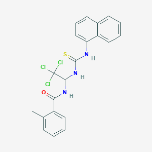 2-methyl-N-(2,2,2-trichloro-1-{[(1-naphthylamino)carbothioyl]amino}ethyl)benzamide