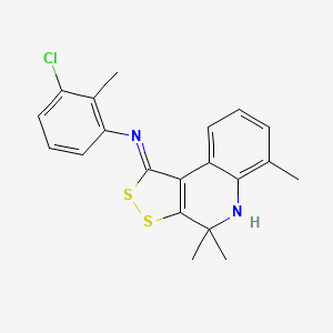 3-chloro-2-methyl-N-[(1Z)-4,4,6-trimethyl-4,5-dihydro-1H-[1,2]dithiolo[3,4-c]quinolin-1-ylidene]aniline