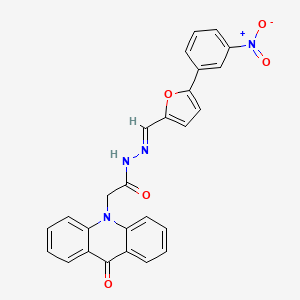 N'-{(E)-[5-(3-nitrophenyl)furan-2-yl]methylidene}-2-(9-oxoacridin-10(9H)-yl)acetohydrazide