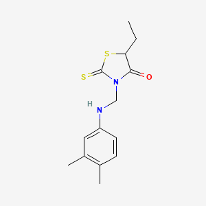 3-{[(3,4-Dimethylphenyl)amino]methyl}-5-ethyl-2-thioxo-1,3-thiazolidin-4-one