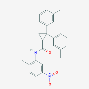 N-(2-methyl-5-nitrophenyl)-2,2-bis(3-methylphenyl)cyclopropane-1-carboxamide