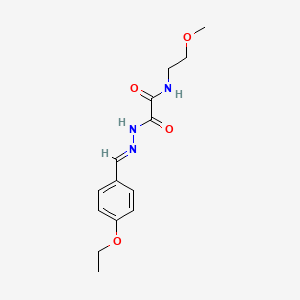 molecular formula C14H19N3O4 B11107296 2-[(2E)-2-(4-ethoxybenzylidene)hydrazinyl]-N-(2-methoxyethyl)-2-oxoacetamide 