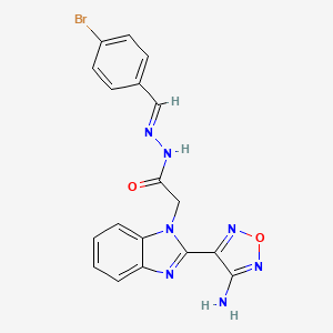 2-[2-(4-amino-1,2,5-oxadiazol-3-yl)-1H-benzimidazol-1-yl]-N'-[(E)-(4-bromophenyl)methylidene]acetohydrazide