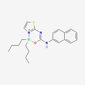 molecular formula C22H28BN3OS B11107307 Dibutyl(N-2-naphthyl-N'-1,3-thiazol-2-YL-kappancarbamimidato-kappao)boron 