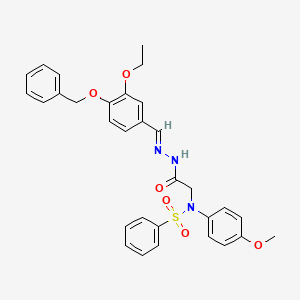 N-({N'-[(E)-[4-(Benzyloxy)-3-ethoxyphenyl]methylidene]hydrazinecarbonyl}methyl)-N-(4-methoxyphenyl)benzenesulfonamide