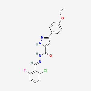 5-(4-Ethoxy-PH)-2H-pyrazole-3-carboxylic acid (2-CL-6-F-benzylidene)-hydrazide