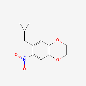 6-(Cyclopropylmethyl)-7-nitro-2,3-dihydro-1,4-benzodioxine