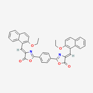 (4Z,4'Z)-2,2'-benzene-1,4-diylbis{4-[(2-ethoxynaphthalen-1-yl)methylidene]-1,3-oxazol-5(4H)-one}