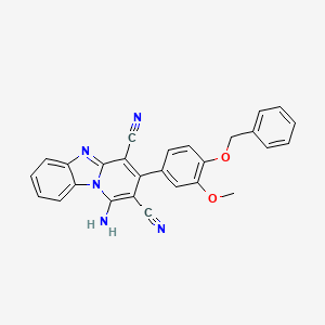 1-Amino-3-[4-(benzyloxy)-3-methoxyphenyl]pyrido[1,2-a]benzimidazole-2,4-dicarbonitrile