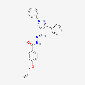 N'-[(E)-(1,3-diphenyl-1H-pyrazol-4-yl)methylidene]-4-(prop-2-en-1-yloxy)benzohydrazide