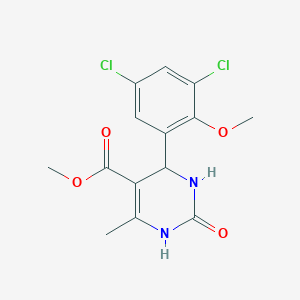 molecular formula C14H14Cl2N2O4 B11107393 Methyl 4-(3,5-dichloro-2-methoxyphenyl)-6-methyl-2-oxo-1,2,3,4-tetrahydropyrimidine-5-carboxylate 