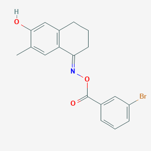 (1{E})-6-Hydroxy-7-methyl-3,4-dihydronaphthalen-1(2{H})-one {O}-(3-bromobenzoyl)oxime