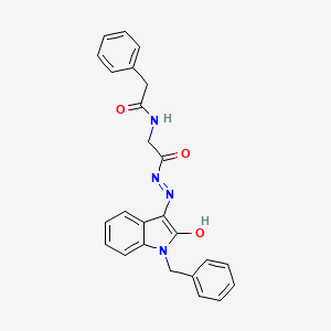 N-({N'-[(3Z)-1-Benzyl-2-oxo-2,3-dihydro-1H-indol-3-ylidene]hydrazinecarbonyl}methyl)-2-phenylacetamide