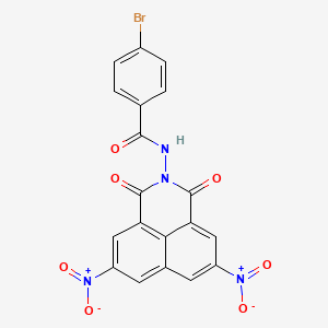 4-Bromo-N-[5,8-dinitro-1,3-dioxo-1H-benzo[DE]isoquinolin-2(3H)-YL]benzamide