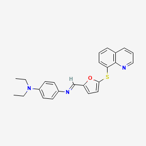 N-[4-(Diethylamino)phenyl]-N-{(Z)-1-[5-(8-quinolylsulfanyl)-2-furyl]methylidene}amine