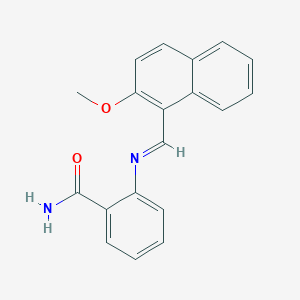 2-{[(E)-(2-methoxynaphthalen-1-yl)methylidene]amino}benzamide