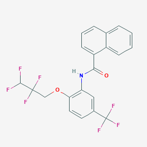 molecular formula C21H14F7NO2 B11107489 N-[2-(2,2,3,3-tetrafluoropropoxy)-5-(trifluoromethyl)phenyl]naphthalene-1-carboxamide 