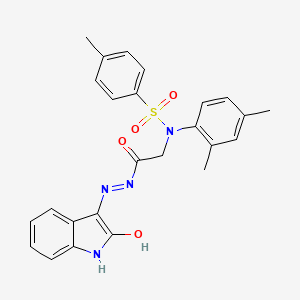 N-(2,4-Dimethylphenyl)-4-methyl-N-({N'-[(3Z)-2-oxo-2,3-dihydro-1H-indol-3-ylidene]hydrazinecarbonyl}methyl)benzene-1-sulfonamide