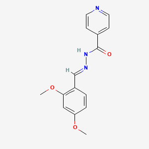 molecular formula C15H15N3O3 B11107522 N'-[(E)-(2,4-dimethoxyphenyl)methylidene]pyridine-4-carbohydrazide 