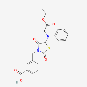 3-({5-[(2-Ethoxy-2-oxoethyl)(phenyl)amino]-2,4-dioxo-1,3-thiazolidin-3-yl}methyl)benzoic acid