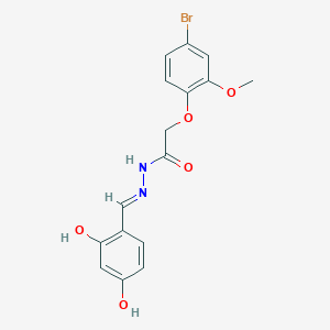 molecular formula C16H15BrN2O5 B11107536 2-(4-bromo-2-methoxyphenoxy)-N'-[(E)-(2,4-dihydroxyphenyl)methylidene]acetohydrazide 