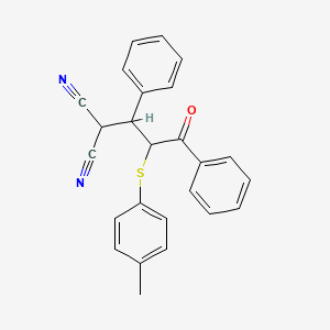 2-{2-[(4-Methylphenyl)sulfanyl]-3-oxo-1,3-diphenylpropyl}propanedinitrile