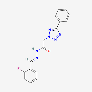 N'-[(E)-(2-fluorophenyl)methylidene]-2-(5-phenyl-2H-tetrazol-2-yl)acetohydrazide