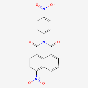 molecular formula C18H9N3O6 B11107616 6-nitro-2-(4-nitrophenyl)-1H-benzo[de]isoquinoline-1,3(2H)-dione 